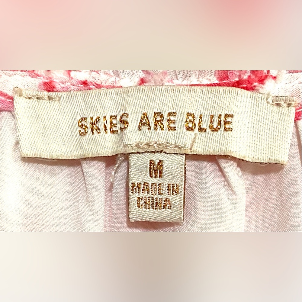 Skies&Blue Womens M Pink White Floral Dress Cottagecore Preppy Feminine Fairy - Picture 13 of 16